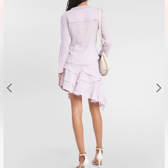 ISABEL MARANT Georgia shirred top in Lilac FR34 - Picture 5 of 7